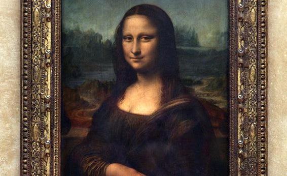 Portrait of Mona Lisa, painted by Leonardo da Vinci, Louvre Museum in Paris.